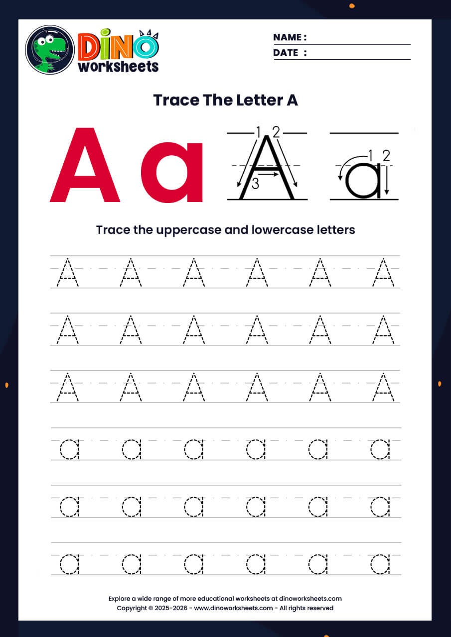 letter tracing worksheets