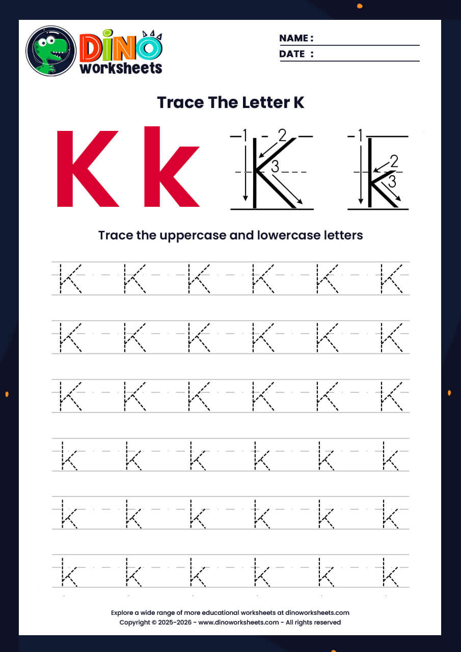 letter tracing worksheets