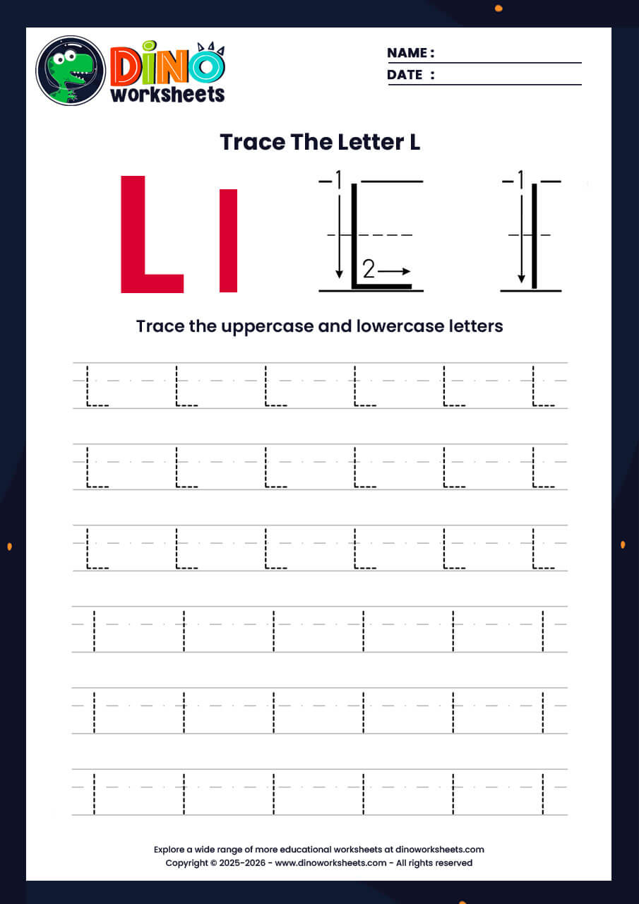 letter tracing worksheets