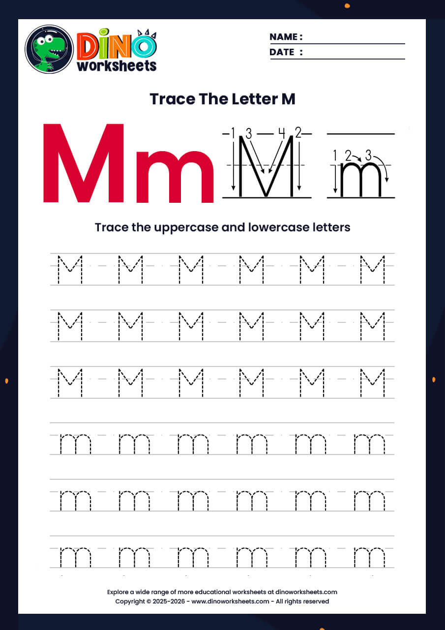 letter tracing worksheets