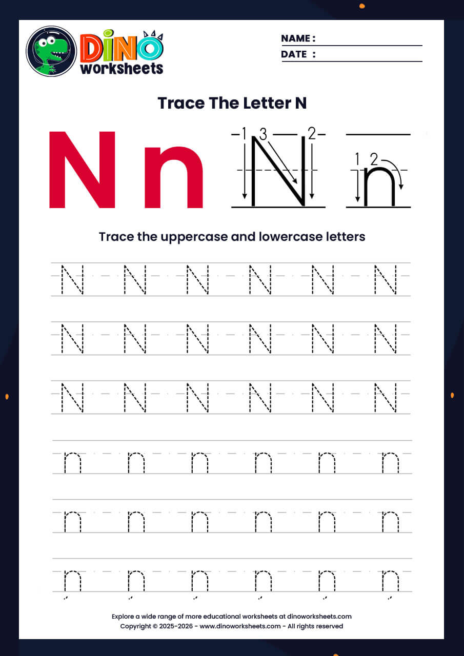 letter tracing worksheets