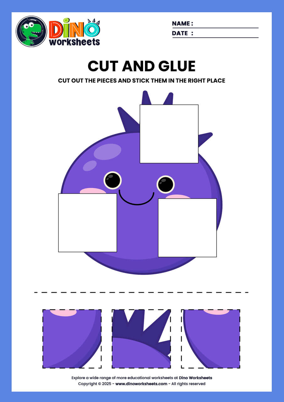 cut and paste activity worksheet for kindergarten