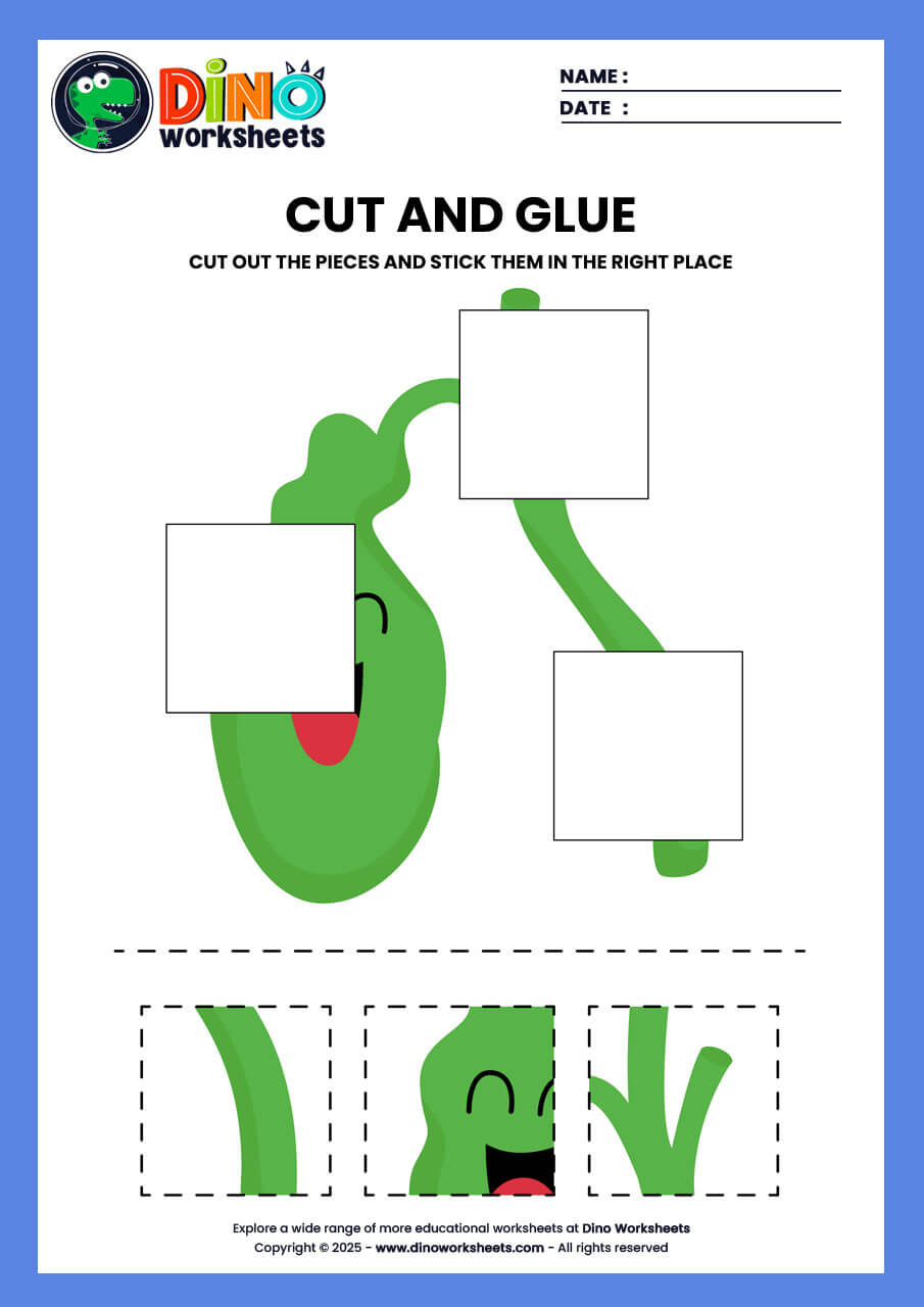 cut and paste activity worksheet for kindergarten