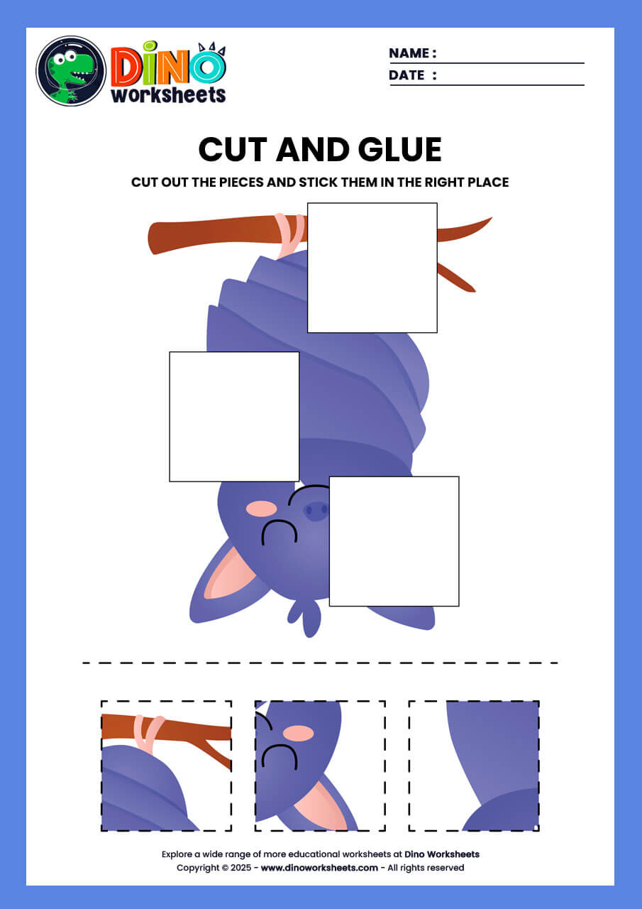 cut and paste activity worksheet for kindergarten