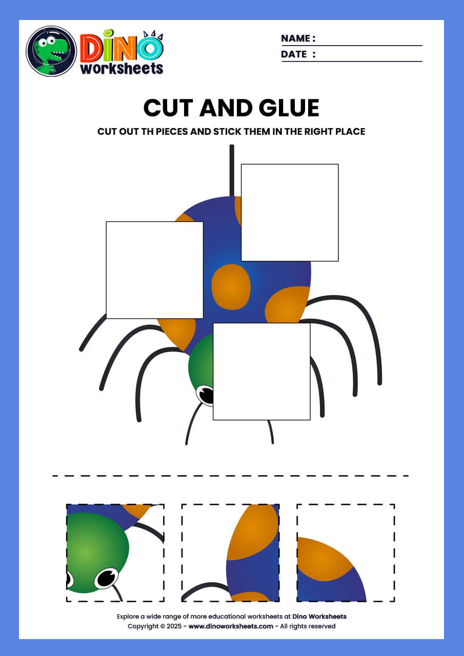 cut and paste activity worksheet for kindergarten