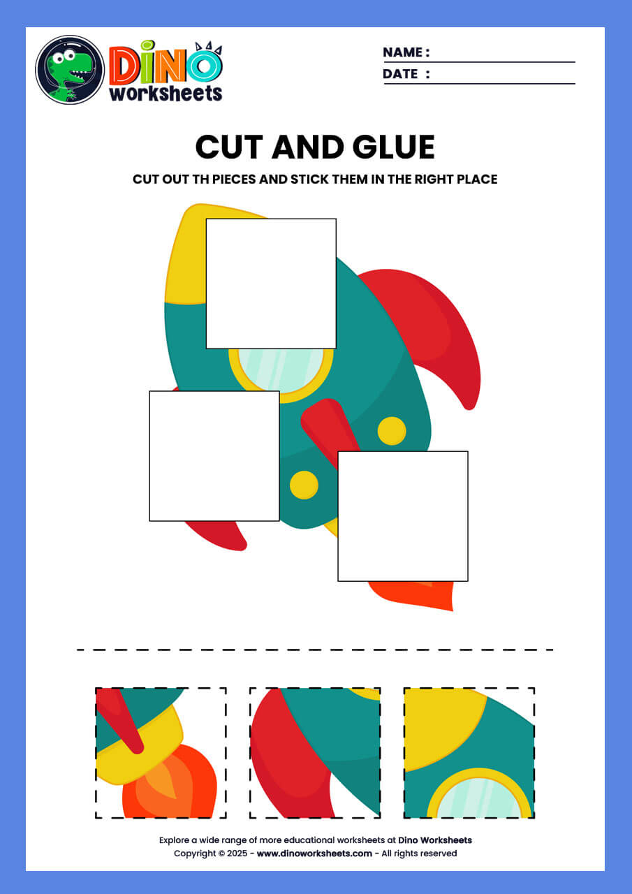 cut and paste activity worksheet for kindergarten