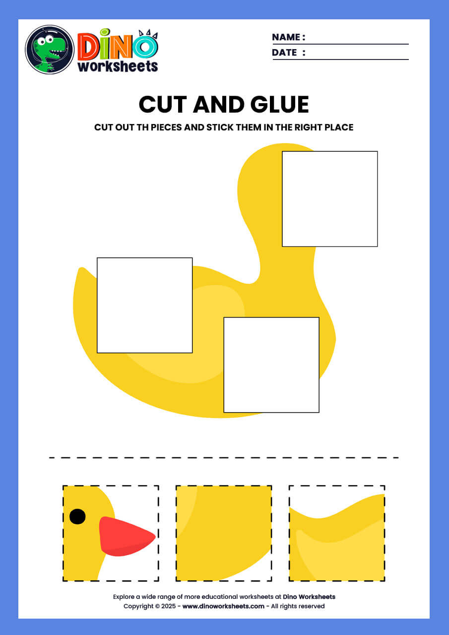 cut and paste activity worksheet for kindergarten