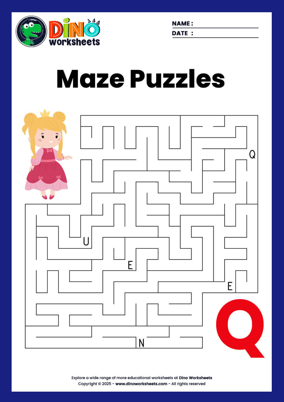 Maze Puzzle Worksheets - Dino Worksheets