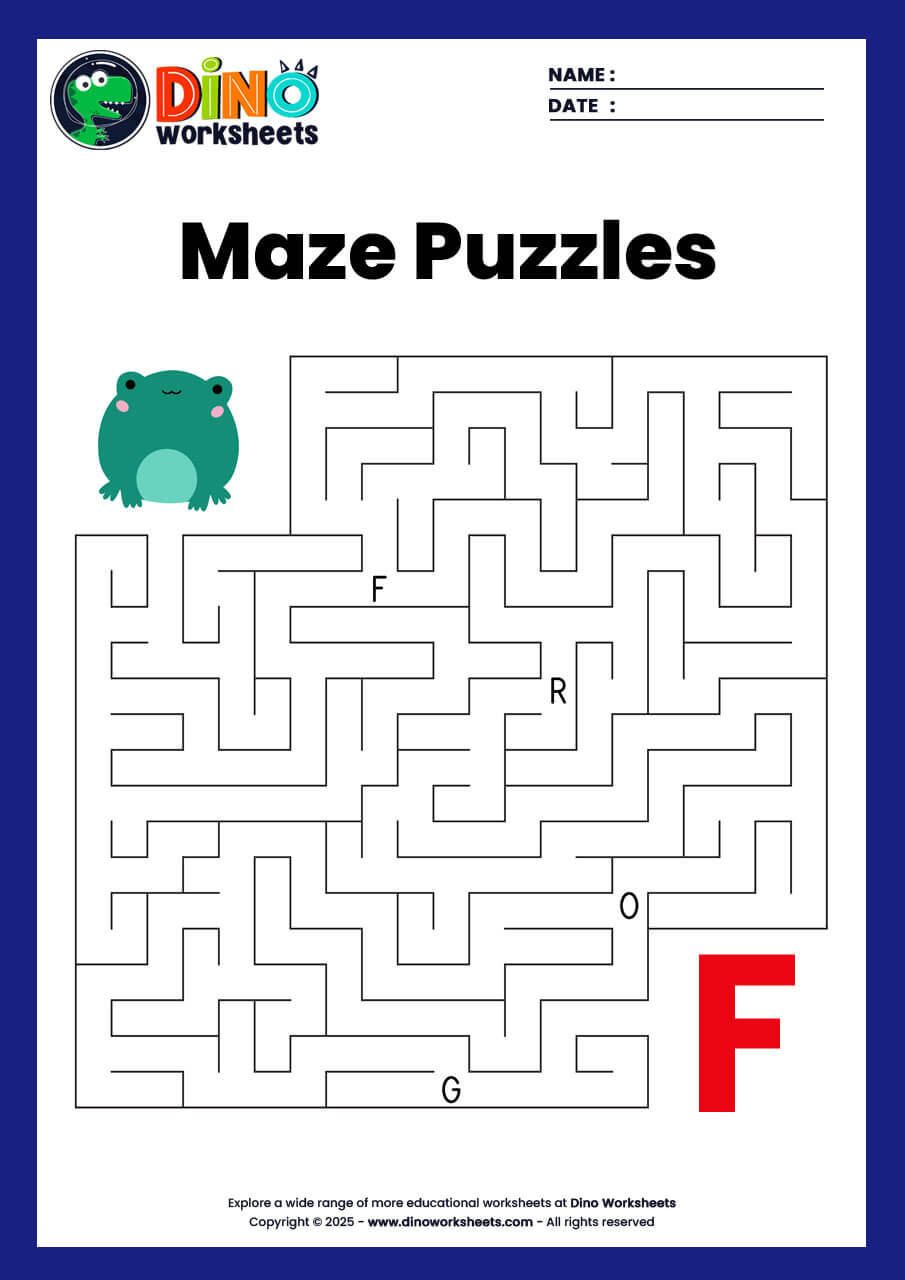 Maze Puzzle Worksheets - Dino Worksheets