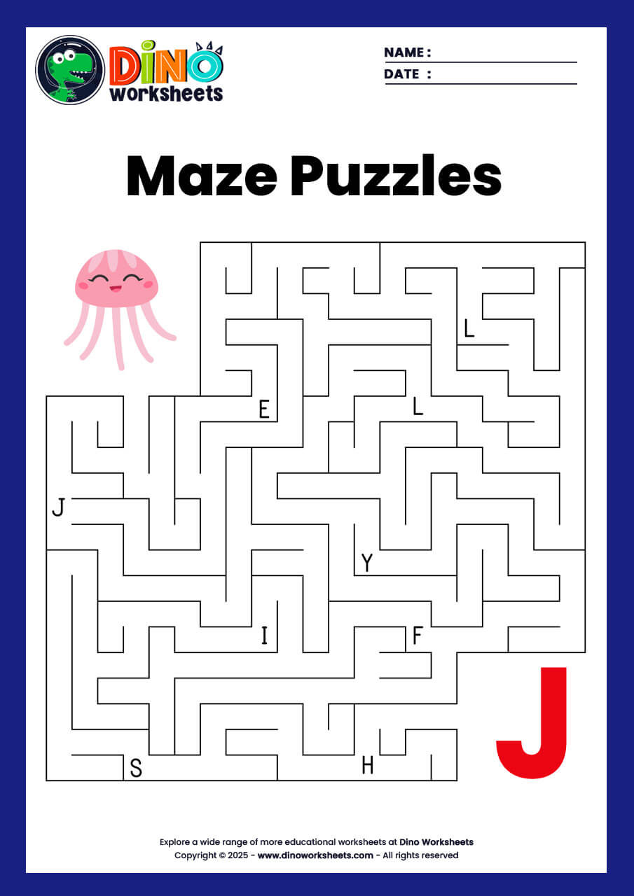 Maze Puzzle Worksheets - Dino Worksheets