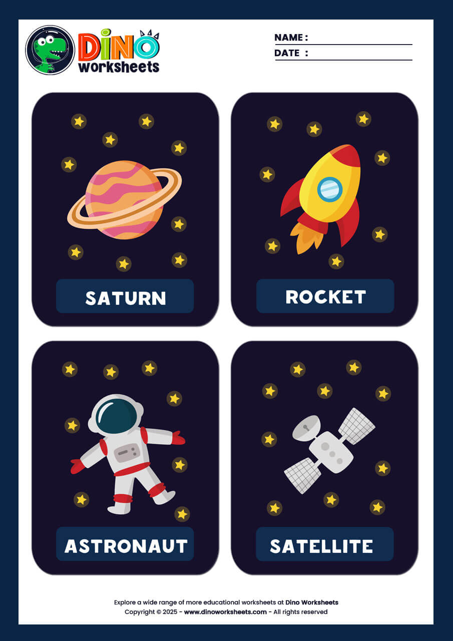 Planets and solar system Flashcards for Kids