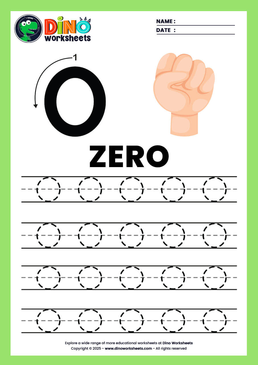 Math Numbers 1 to 10 Tracing Worksheets