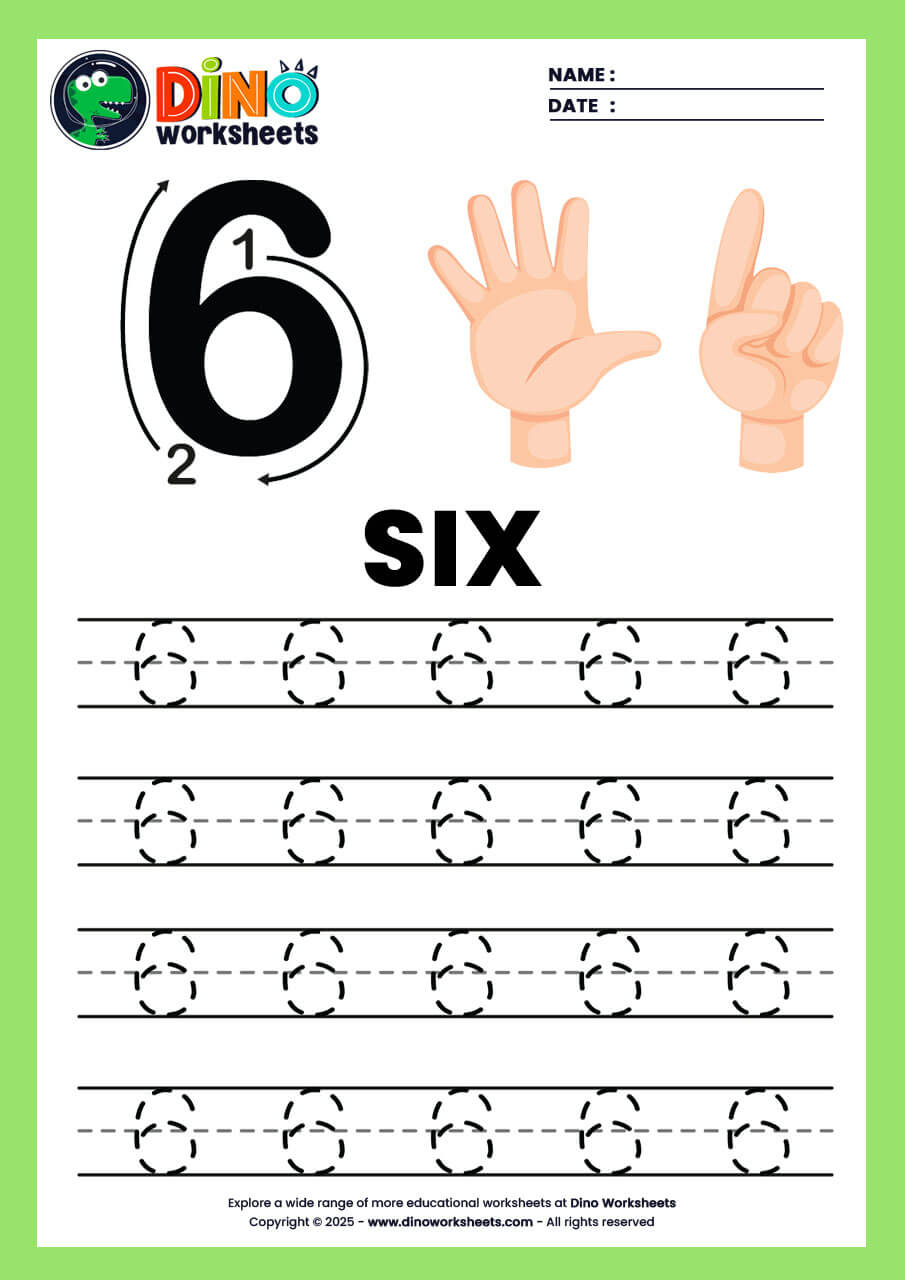 Math Numbers 1 to 10 Tracing Worksheets