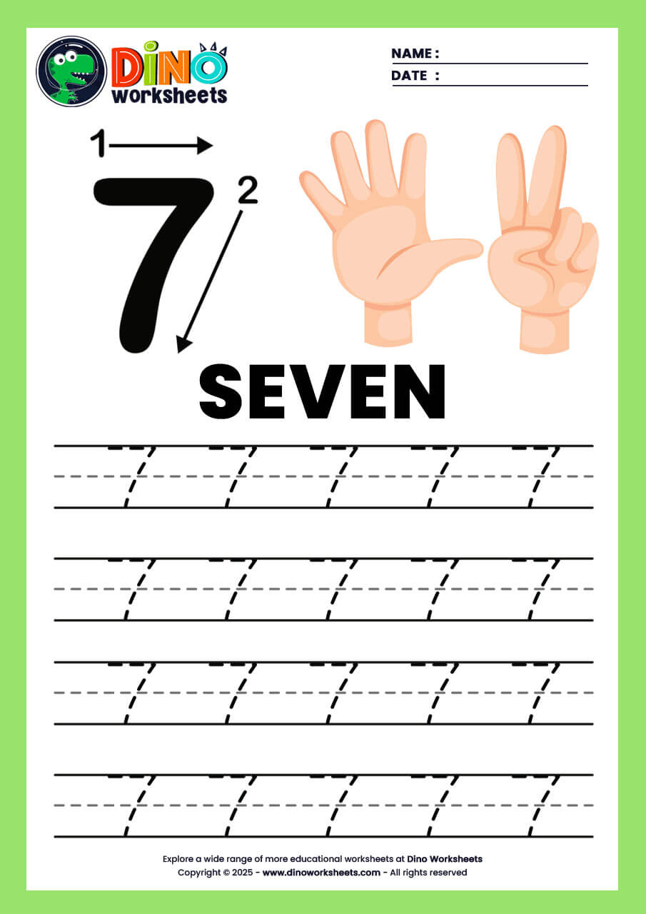 Math Numbers 1 to 10 Tracing Worksheets