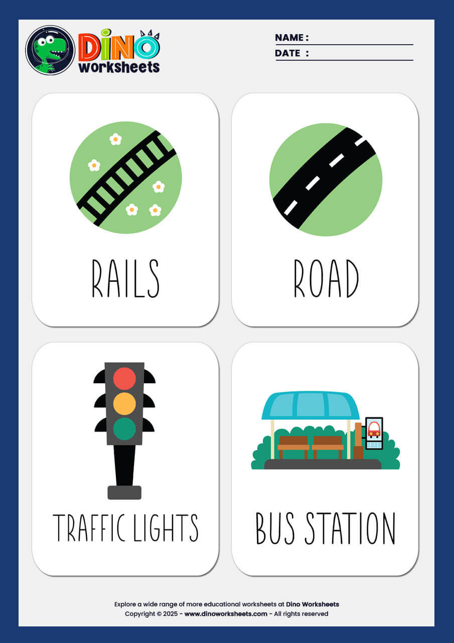 Transport Flashcards for Kids and Toddlers