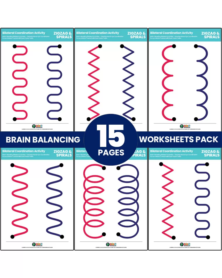 Bilateral Brain Coordination Activity – Zigzag & Spirals - Image 2