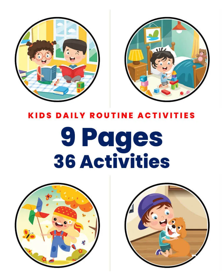 36 Daily Routine Printable Activities Flashcards for Kids - Image 2