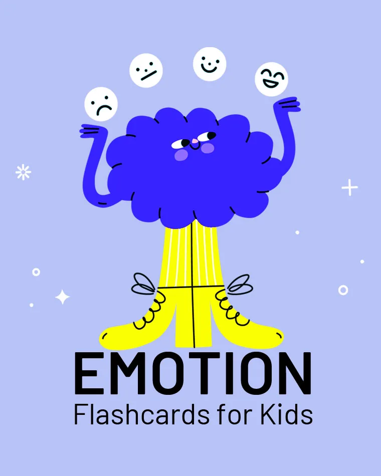 Feelings & Emotions Cards for Kids | 38 Emotion Identification Flashcards